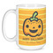 Halloween Pumpkin Coffee Mug - 15 oz - White