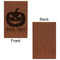 Halloween Pumpkin Cognac Leatherette Journal - Single Sided - Apvl