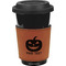 Halloween Pumpkin Leatherette Cup Sleeve - Single Sided (Personalized)