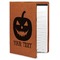 Halloween Pumpkin Cognac Leatherette Portfolios with Notepad - Large - Main