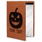 Halloween Pumpkin Cognac Leatherette Portfolios with Notepad - Small - Main