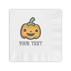 Halloween Pumpkin Coined Cocktail Napkins (Personalized)