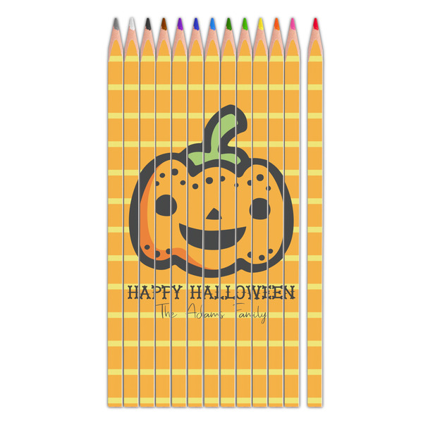 Custom Halloween Pumpkin Colored Pencils (Personalized)