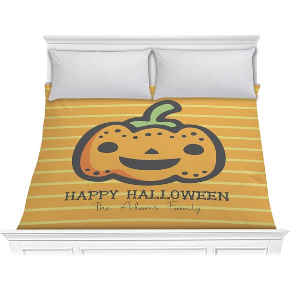 Custom Halloween Pumpkin Comforter - King (Personalized)