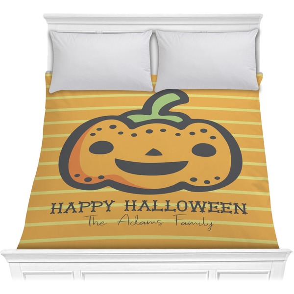 Custom Halloween Pumpkin Comforter - Full / Queen (Personalized)