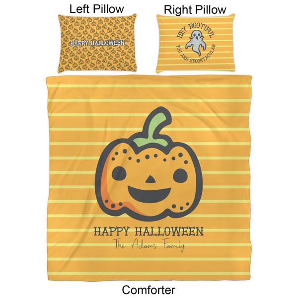 Halloween Pumpkin Comforter Set - Queen - Approval