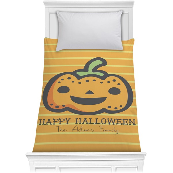 Custom Halloween Pumpkin Comforter - Twin XL (Personalized)
