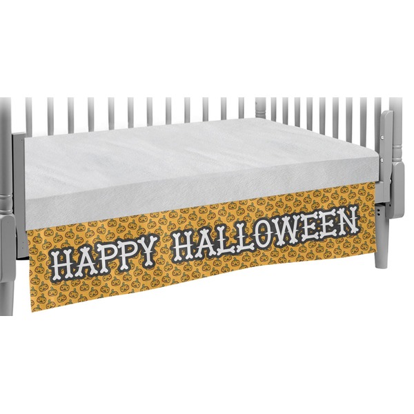 Custom Halloween Pumpkin Crib Skirt (Personalized)