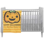 Halloween Pumpkin Crib Comforter / Quilt (Personalized)