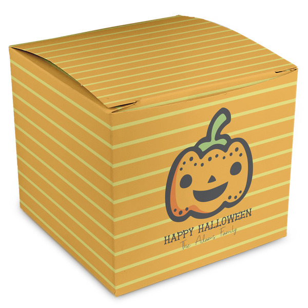 Custom Halloween Pumpkin Cube Favor Gift Boxes (Personalized)