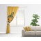 Halloween Pumpkin Curtain With Window and Rod - in Room Matching Pillow