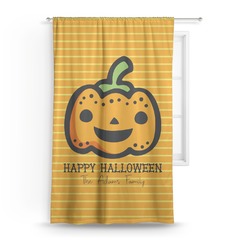 Halloween Pumpkin Curtain - 50"x84" Panel (Personalized)