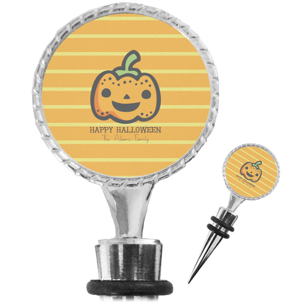 Custom Halloween Pumpkin Wine Bottle Stopper (Personalized)