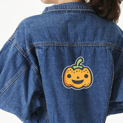Halloween Pumpkin Twill Iron On Patch - Custom Shape - X-Large