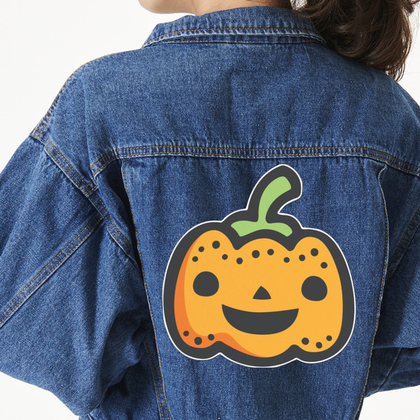 Custom Halloween Pumpkin Twill Iron On Patch - Custom Shape - 3XL