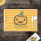 Halloween Pumpkin Disposable Paper Placemat - In Context