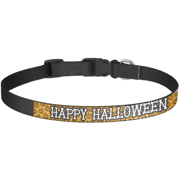 Custom Halloween Pumpkin Dog Collar - Large (Personalized)