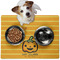 Halloween Pumpkin Dog Food Mat - Medium LIFESTYLE