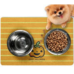 Halloween Pumpkin Dog Food Mat - Small w/ Name or Text