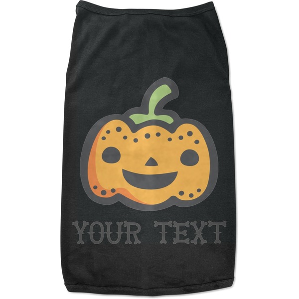 Custom Halloween Pumpkin Black Pet Shirt (Personalized)