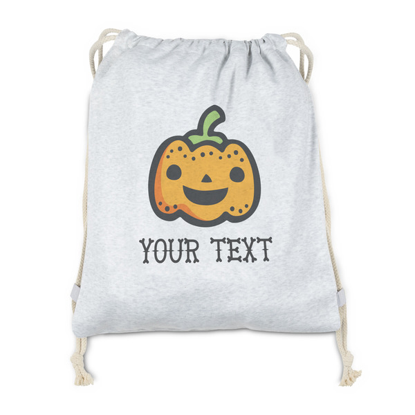 Custom Halloween Pumpkin Drawstring Backpack - Sweatshirt Fleece - Double Sided (Personalized)