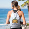 Halloween Pumpkin Drawstring Backpacks - Sweatshirt Fleece - Double Sided - LIFESTYLE