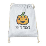 Halloween Pumpkin Drawstring Backpack - Sweatshirt Fleece (Personalized)