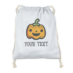 Halloween Pumpkin Drawstring Backpack - Sweatshirt Fleece - Single Sided (Personalized)
