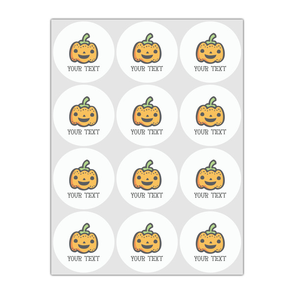 Halloween Pumpkin Drink Topper - Small - Set of 12