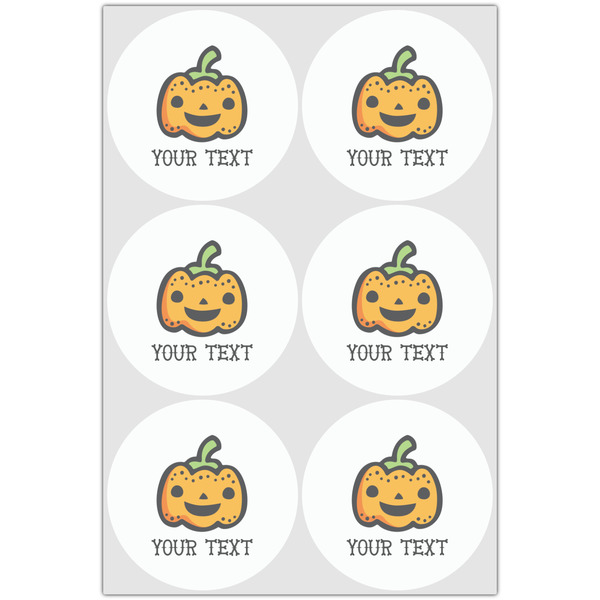 Halloween Pumpkin Drink Topper - XLarge - Set of 6