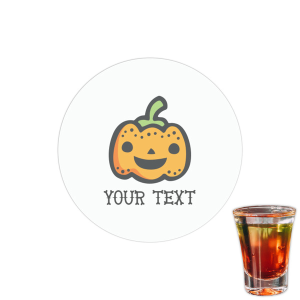 Custom Halloween Pumpkin Printed Drink Topper - 1.5" (Personalized)