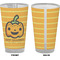 Halloween Pumpkin Pint Glass - Full Color - Front & Back Views