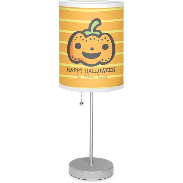 Custom Halloween Pumpkin Lamp with Drum Shade (Personalized)
