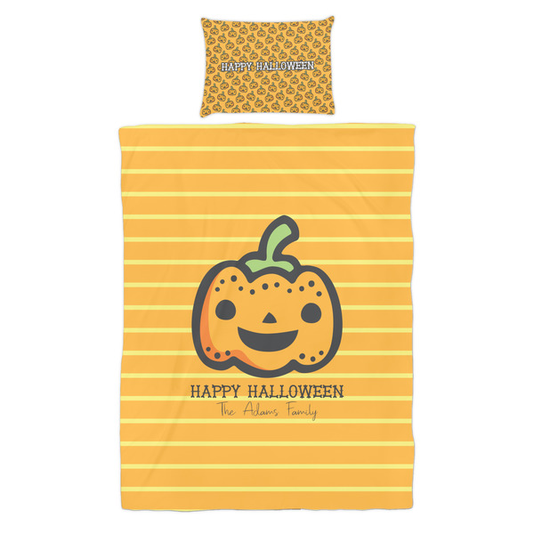 Halloween Pumpkin Duvet Cover Set - Twin - Alt Approval