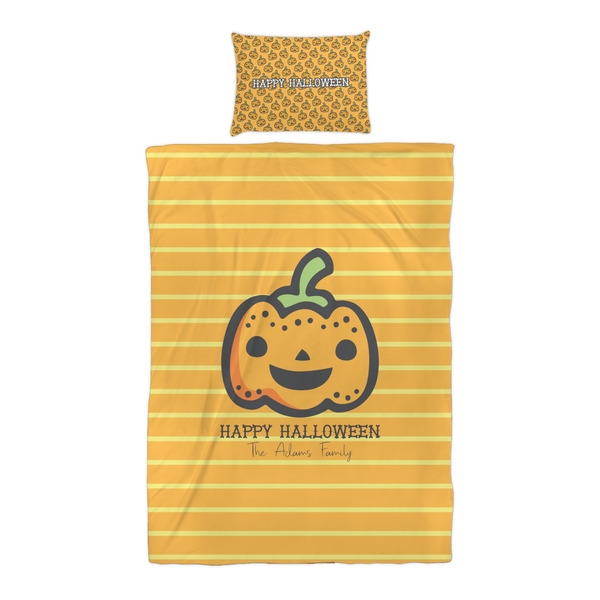 Halloween Pumpkin Duvet Cover Set - Twin XL - Alt Approval