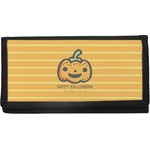 Halloween Pumpkin Canvas Checkbook Cover (Personalized)