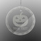 Halloween Pumpkin Engraved Glass Ornament - Round (Front)