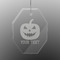 Halloween Pumpkin Engraved Glass Ornament - Octagon (Personalized)