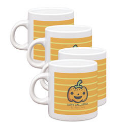 Halloween Pumpkin Single Shot Espresso Cups - Set of 4 (Personalized)