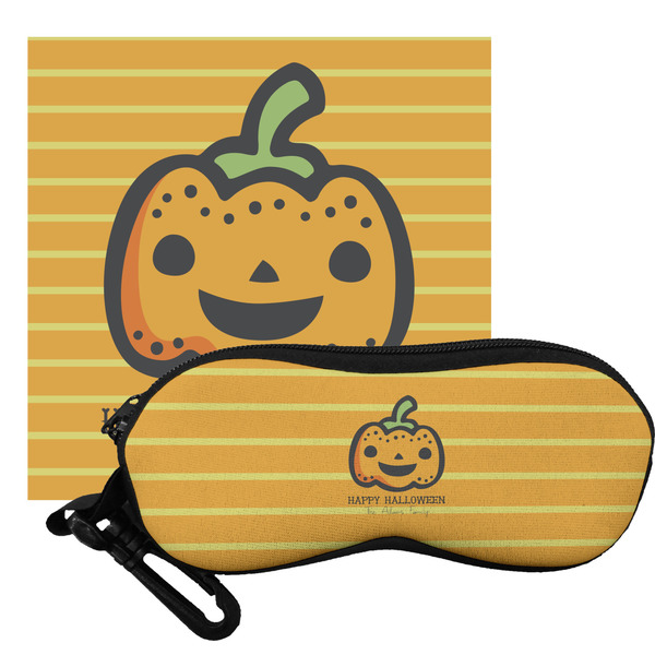 Custom Halloween Pumpkin Eyeglass Case & Cloth (Personalized)