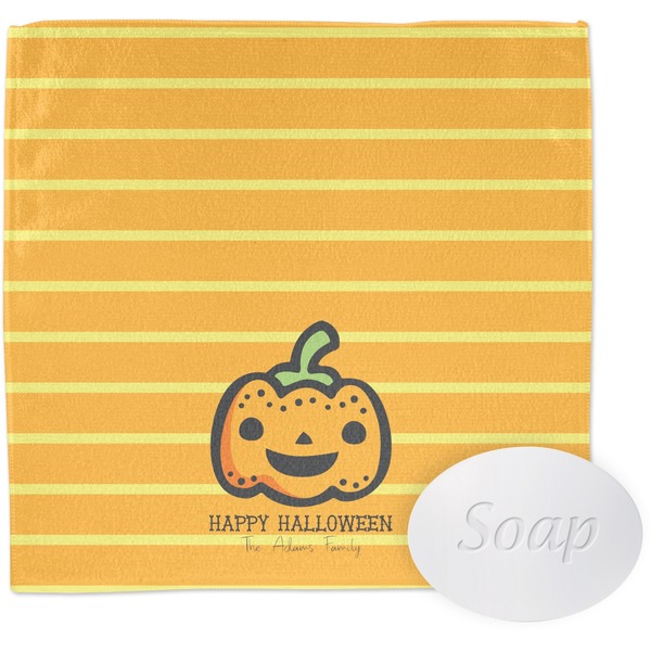 Halloween Pumpkin Wash Cloth with soap