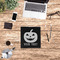 Halloween Pumpkin Leather Binder - 1" - Black - Lifestyle