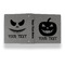 Halloween Pumpkin Leather Binder - 1" - Grey - Back Spine Front View