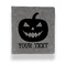 Halloween Pumpkin Leather Binder - 1" - Grey - Front View