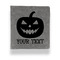 Halloween Pumpkin Leather Binder - 1" - Grey (Personalized)