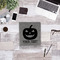 Halloween Pumpkin Leather Binder - 1" - Grey - Lifestyle View