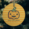 Halloween Pumpkin Frosted Glass Ornament - Round (Lifestyle)