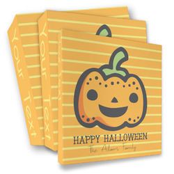 Halloween Pumpkin 3 Ring Binder - Full Wrap (Personalized)