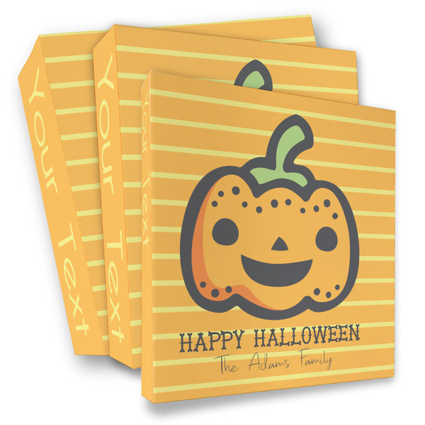 Custom Halloween Pumpkin 3 Ring Binder - Full Wrap (Personalized)