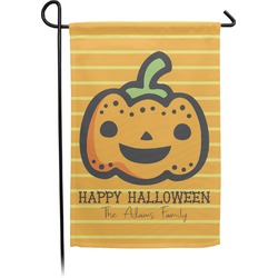Halloween Pumpkin Small Garden Flag - Double Sided w/ Name or Text
